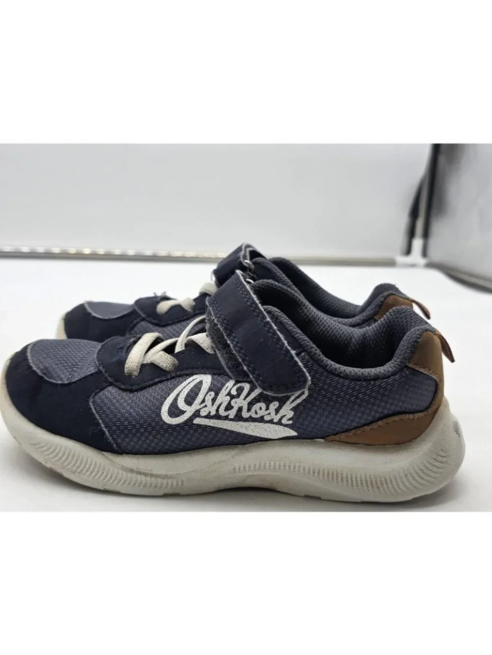 OshKosh B'gosh Shoes Kids Size 13 Blue RETRA Athletic Hook Loop Sneakers Stains